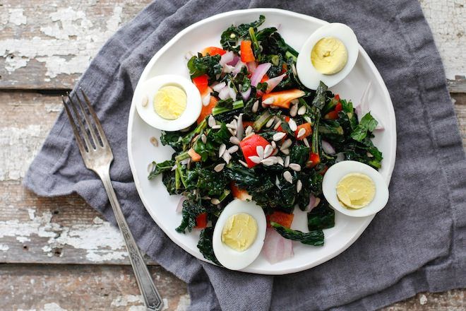 Massaged Kale Salad, three ways | Nutrition Stripped, vegan cesar kale salad, superfood kale salad, light cobb kale salad