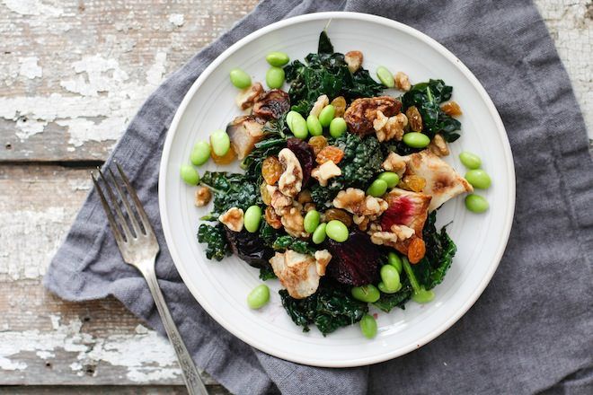 Massaged Kale Salad, three ways | Nutrition Stripped, vegan cesar kale salad, superfood kale salad, light cobb kale salad